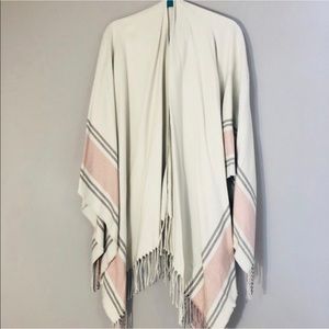 Siizu Ethically Made Cream Poncho